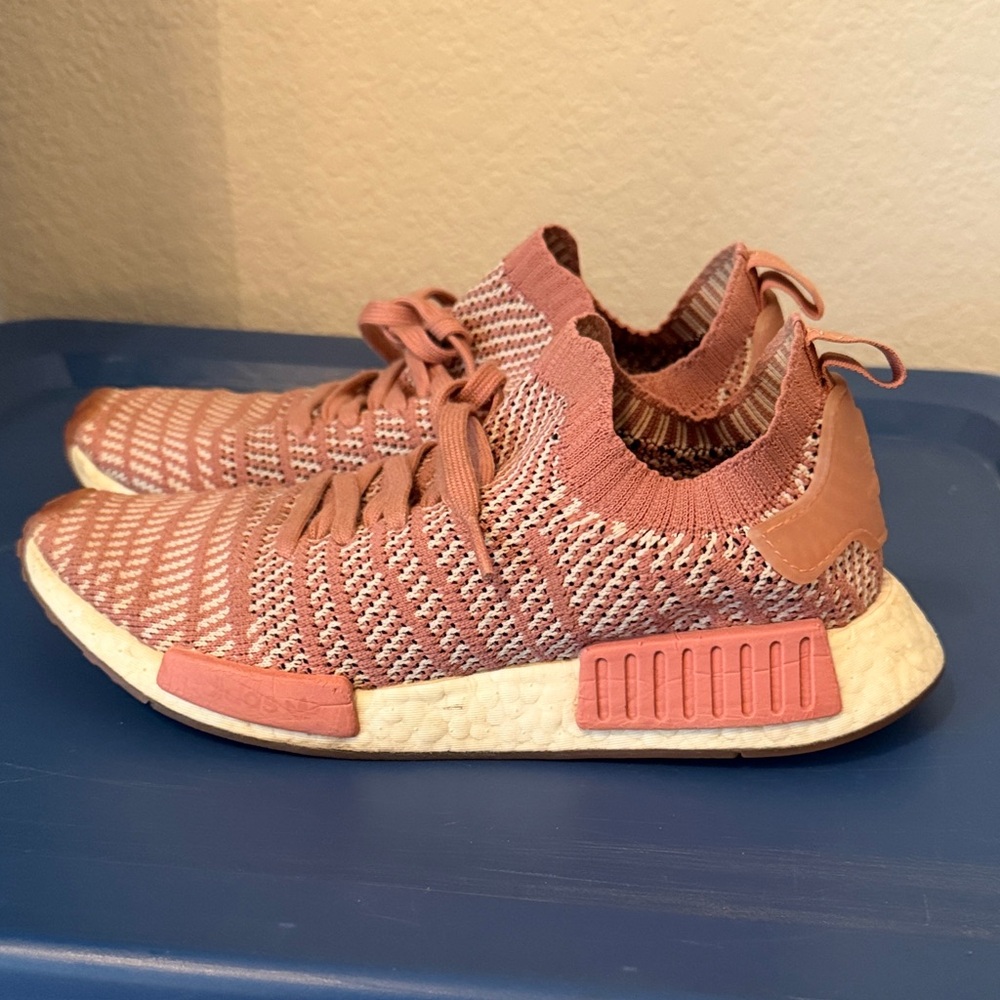 adidas Women's Pink and White Sneakers